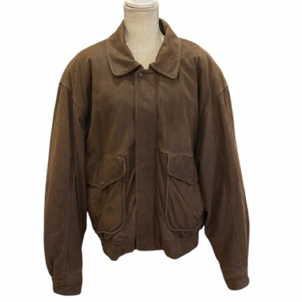 VTG Wilsons Leather Adventure Bound Bomber Jacket Brown Large Thinsulate Size L